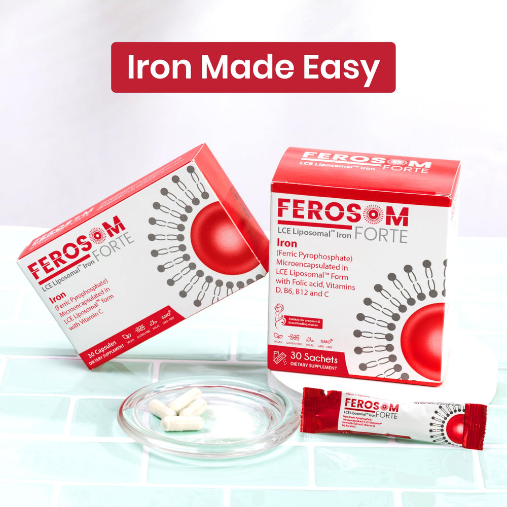 Ferosom Forte LCE with water daily intake made convenient