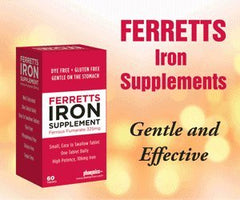 Ferretts iron tablets, gluten-free and free from common allergens