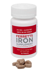 Small Ferretts iron tablets, easy to swallow and gentle on the stomach