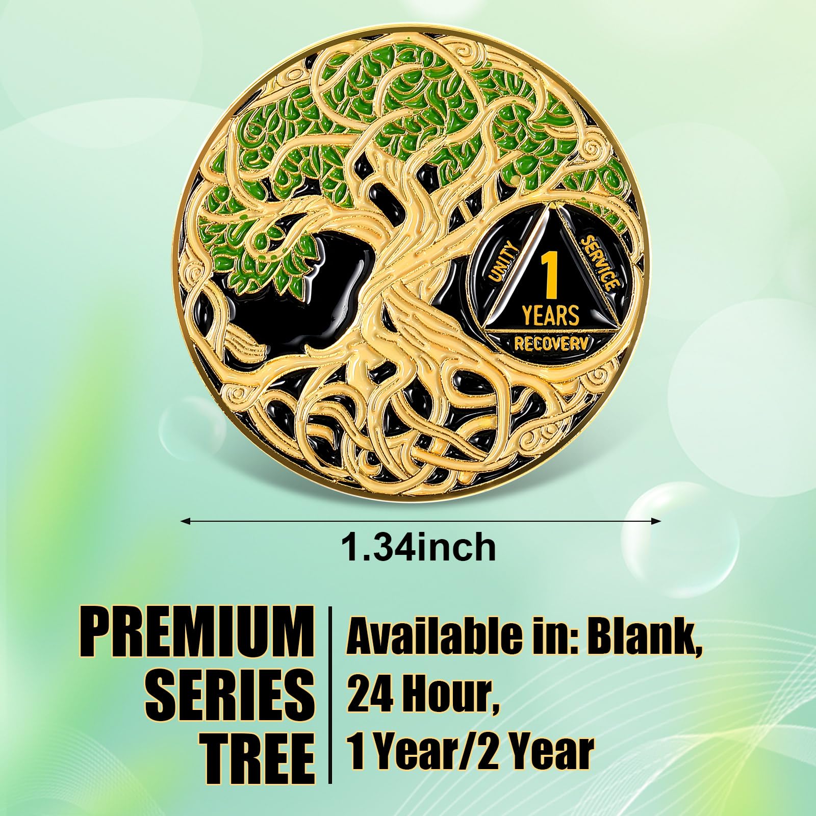 Ferreve coin front engraving featuring a tree symbolizing growth and resilience.