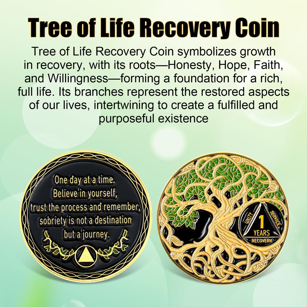Ferreve sobriety coin side view highlighting compact, pocket-friendly form.