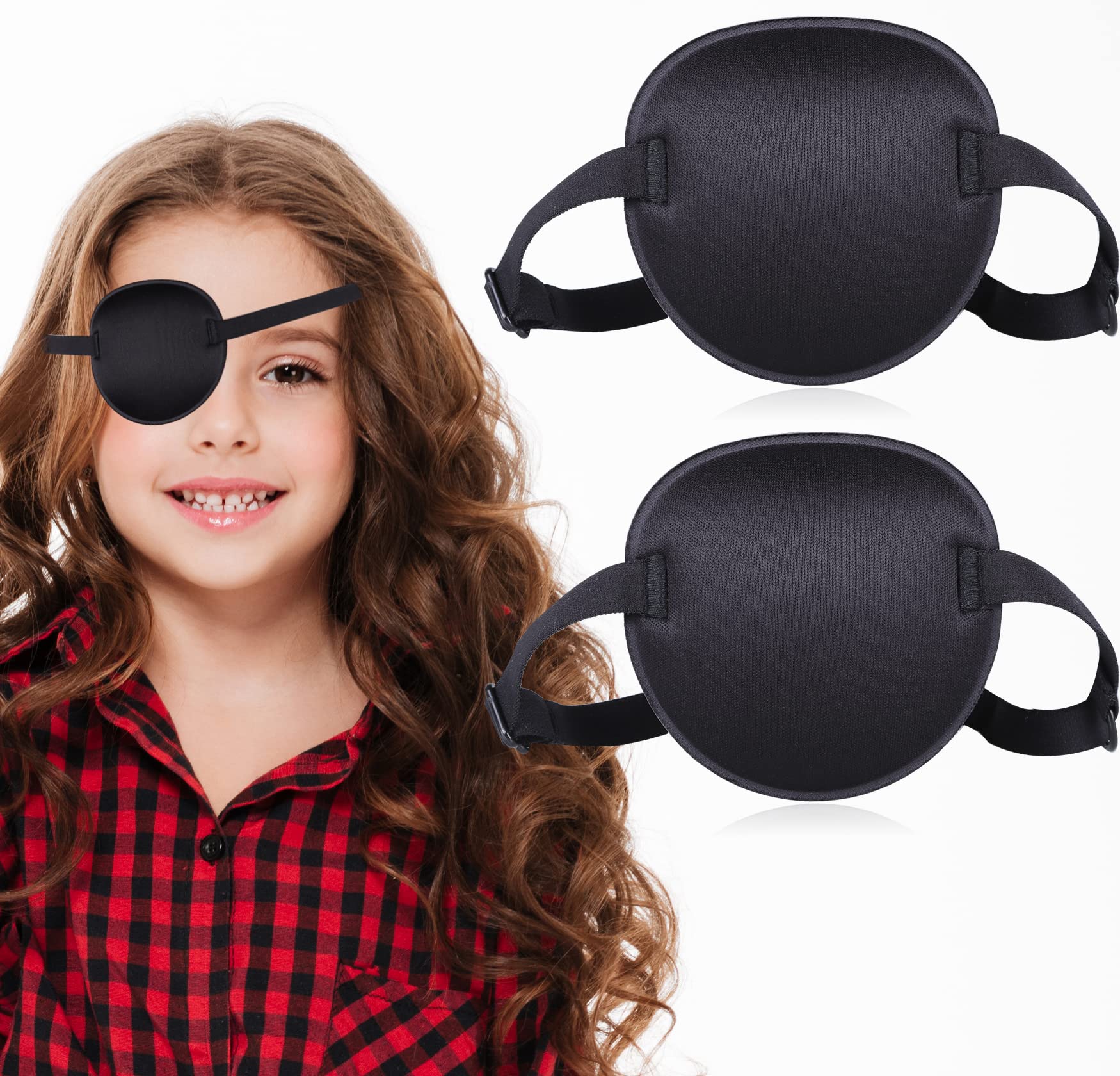 Fezog eye patch with a 3D groove for zero-pressure wear and full coverage