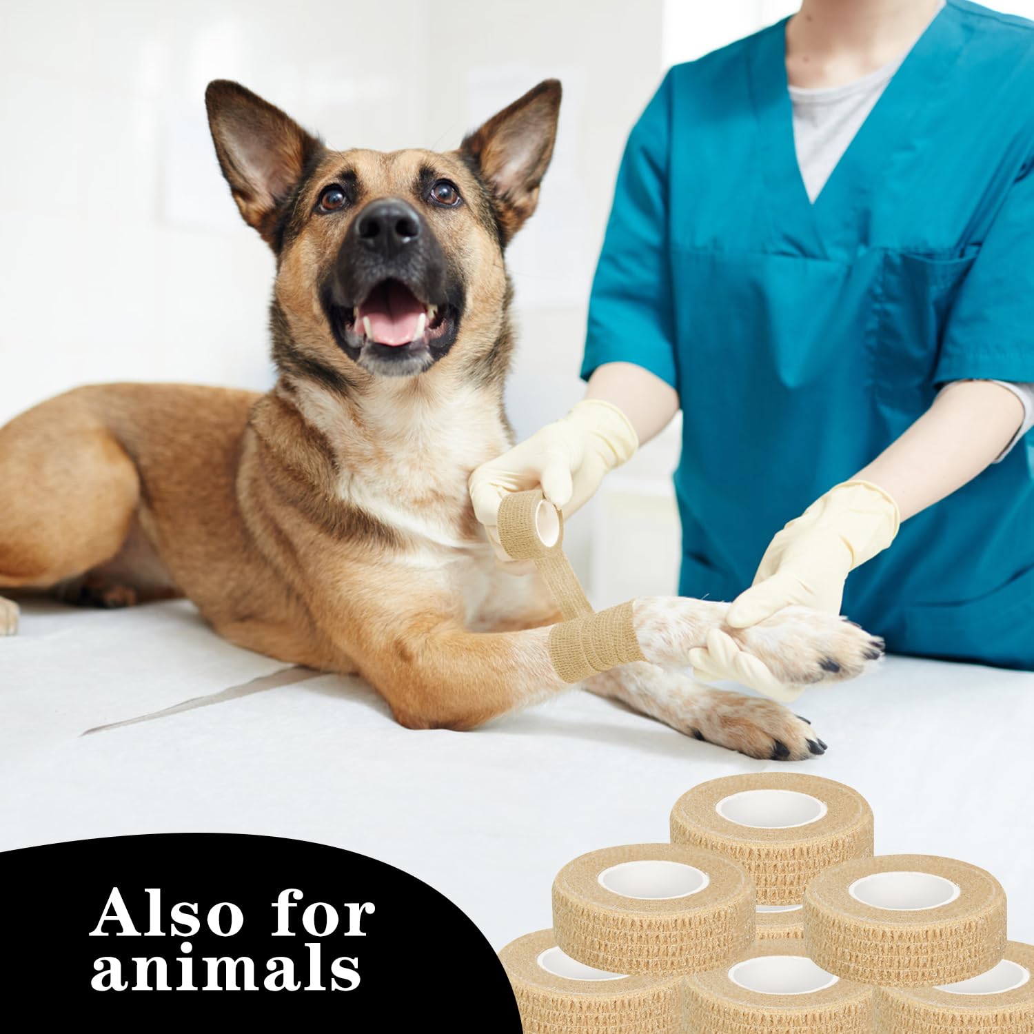 FGBNM wrap not to contact wounds directly, fixes dressings safely