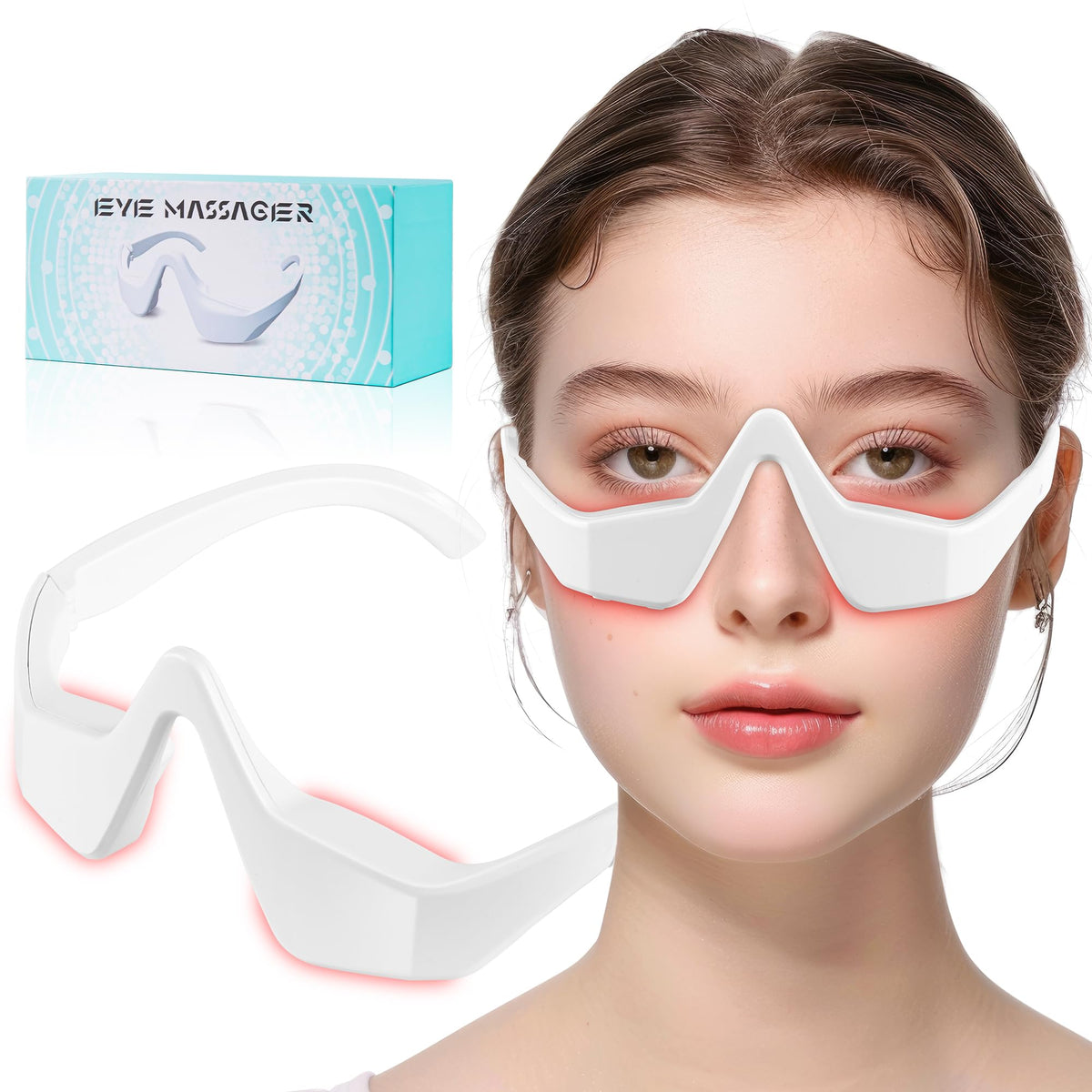 FGHJU Botanique Paris Eyes red light glasses brighten the under-eye area.