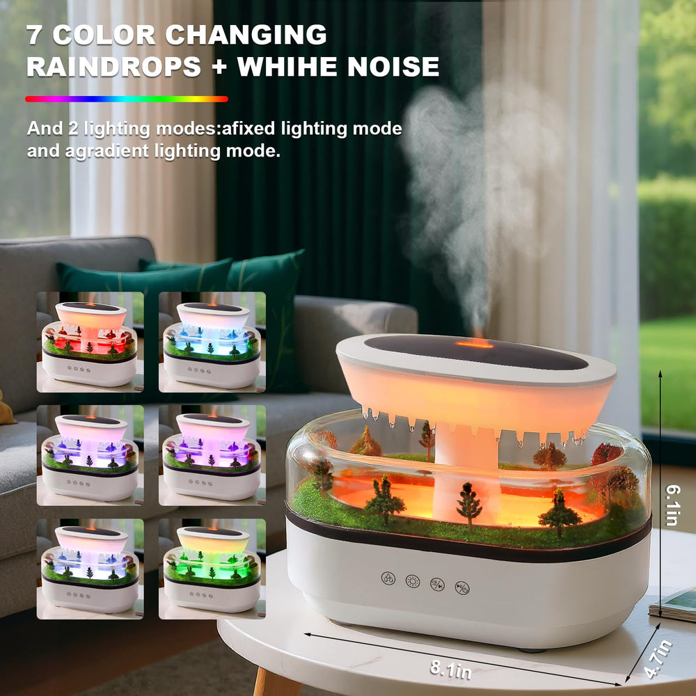FHNUVB seven-color rain-light creates relaxing bedtime ambience.