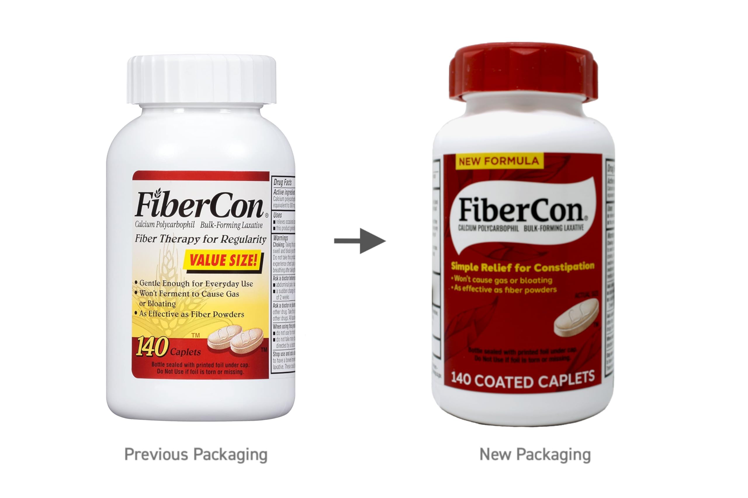 FiberCon label detail emphasizing 100% insoluble fiber formula.