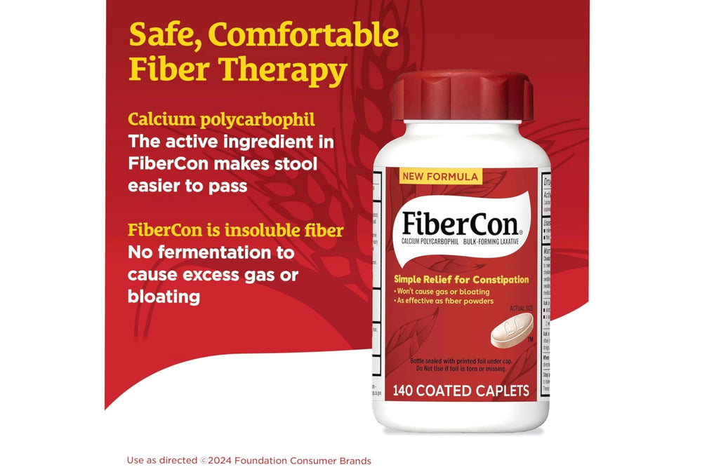 FiberCon packaging front showing two-pack sleeve and branding.