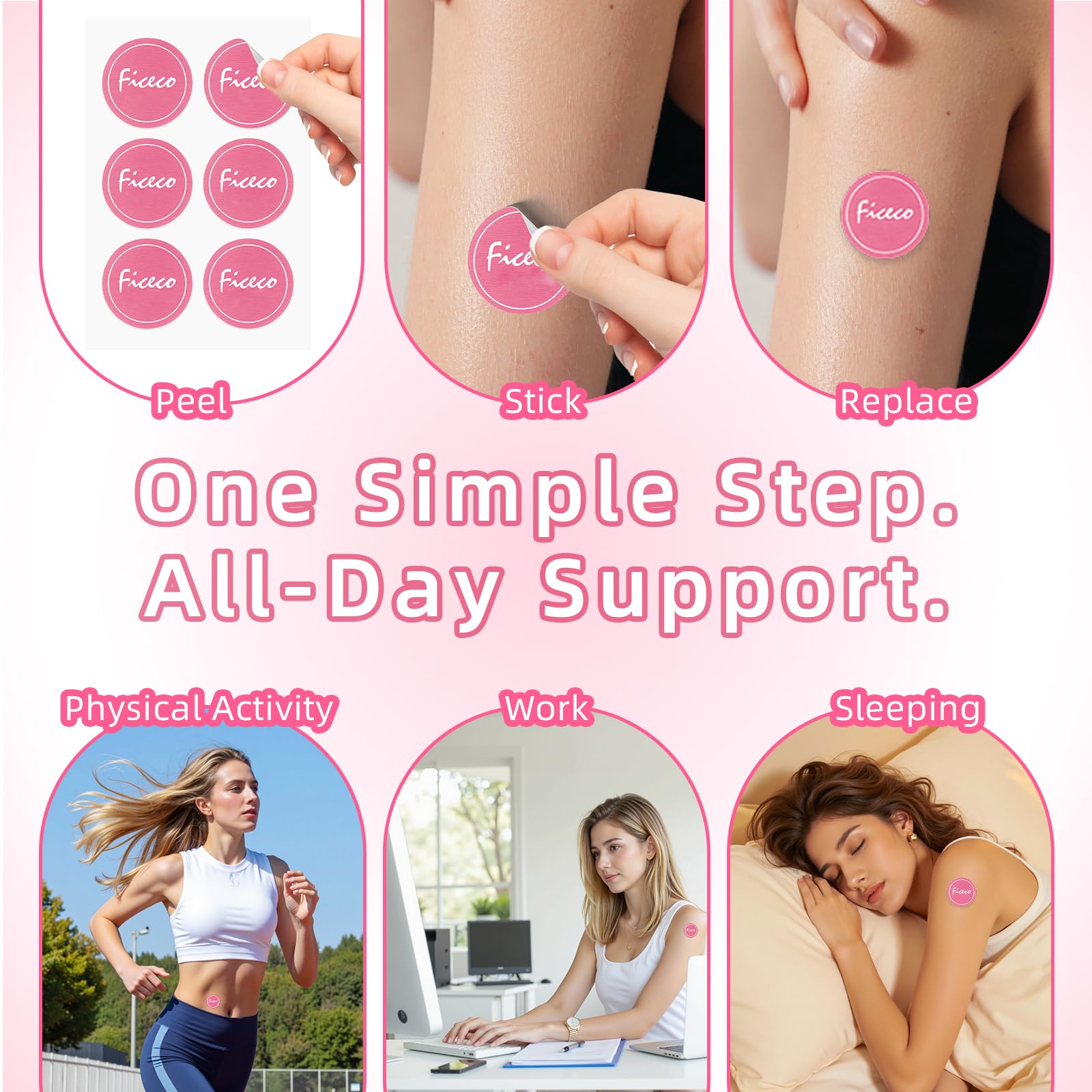 Pack of 30 Ficeco GLP1 patches for a month-long routine.