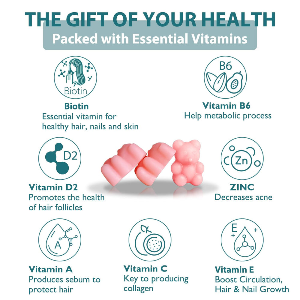 Ficpoud Biotin Gummies vegan badge signals plant-based supplement
