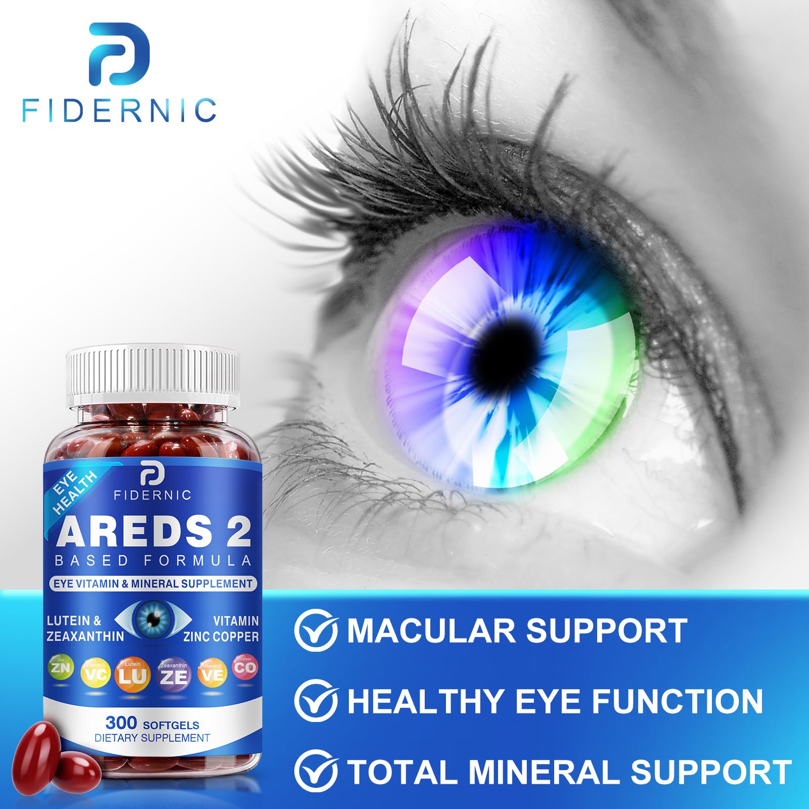 FIDERNIC AREDS2 zinc-copper balance in formula.