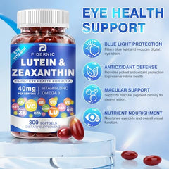 FIDERNIC bottle on desk with smartphone – supports eye health during screen use.