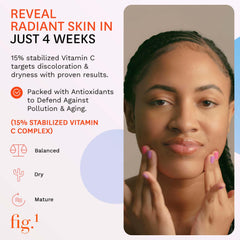 Fig.1 Vitamin C 15% serum dropper releasing the lightweight formula
