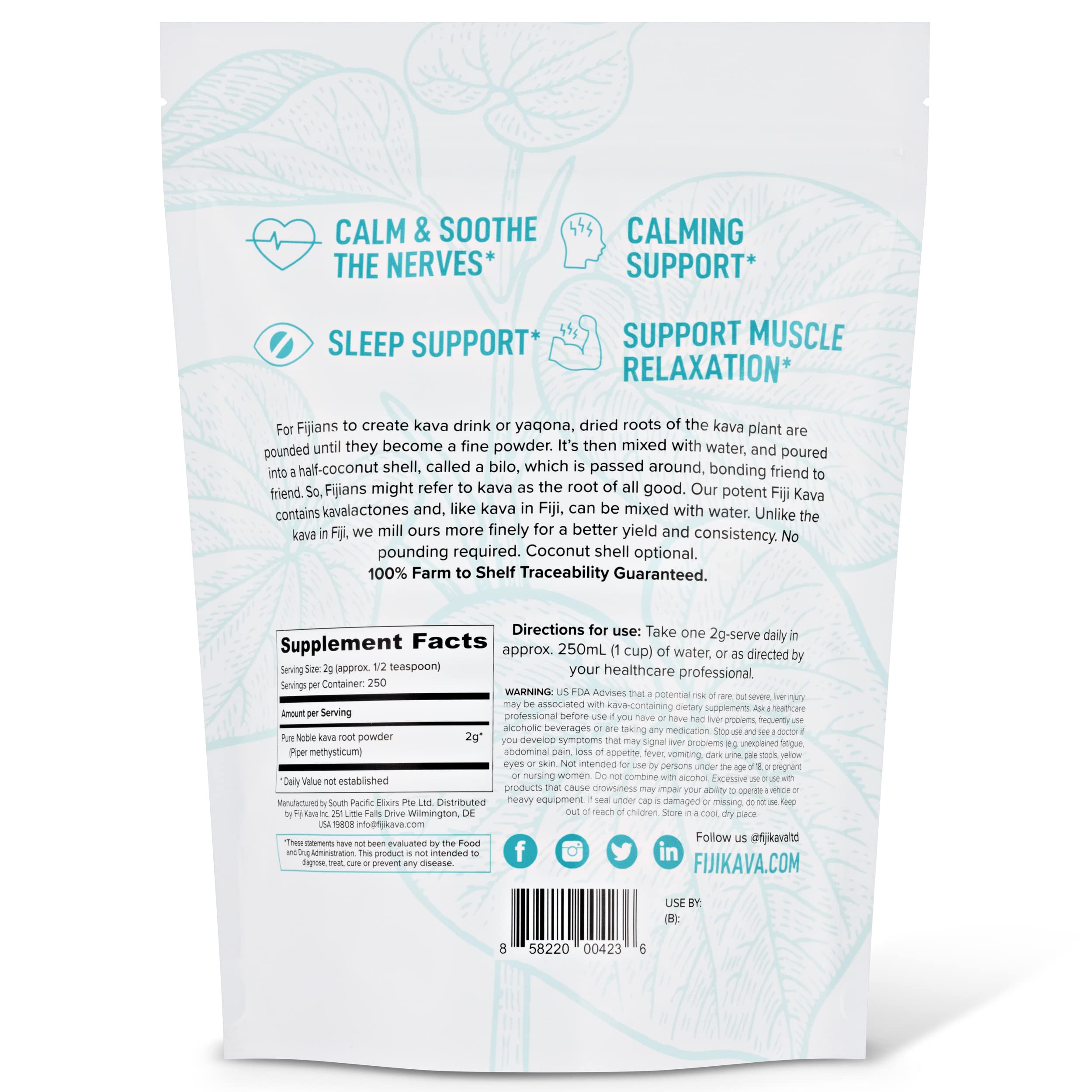 FijiKava powder showcases high kavalactone content for relaxing effects