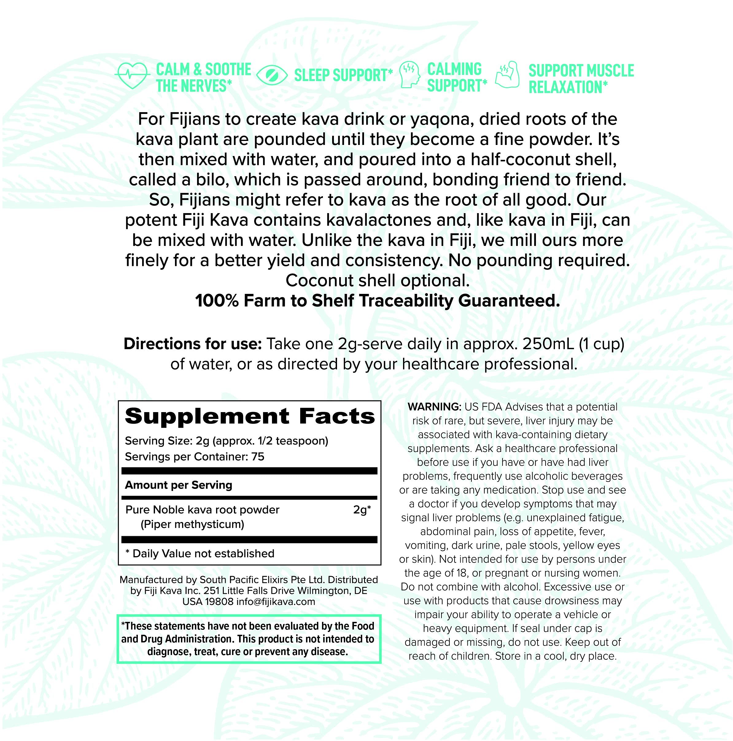 FijiKava premium kava root close-up highlighting natural origins for calmness