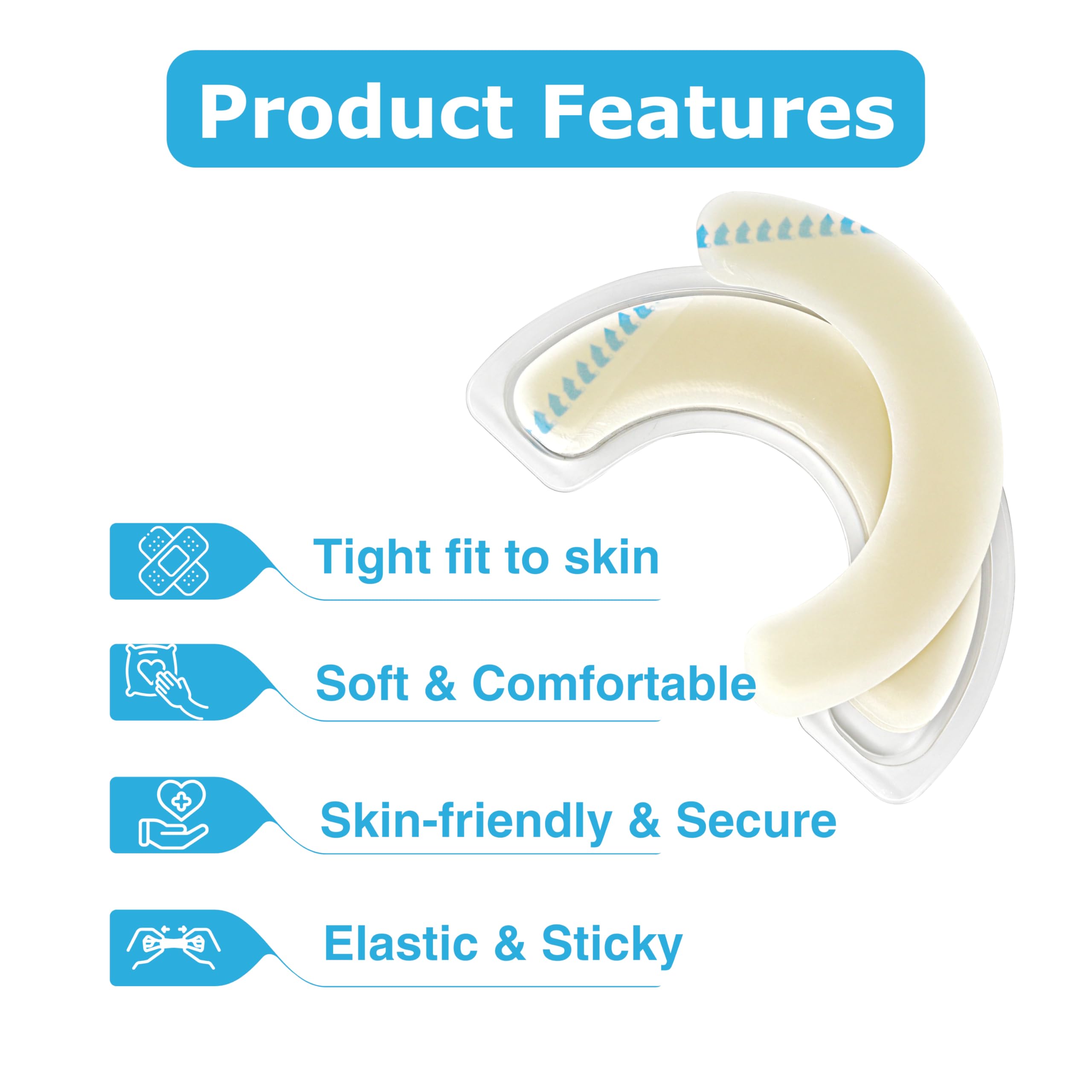 Filigan waterproof ostomy strip seal on skin for dependable protection during activity