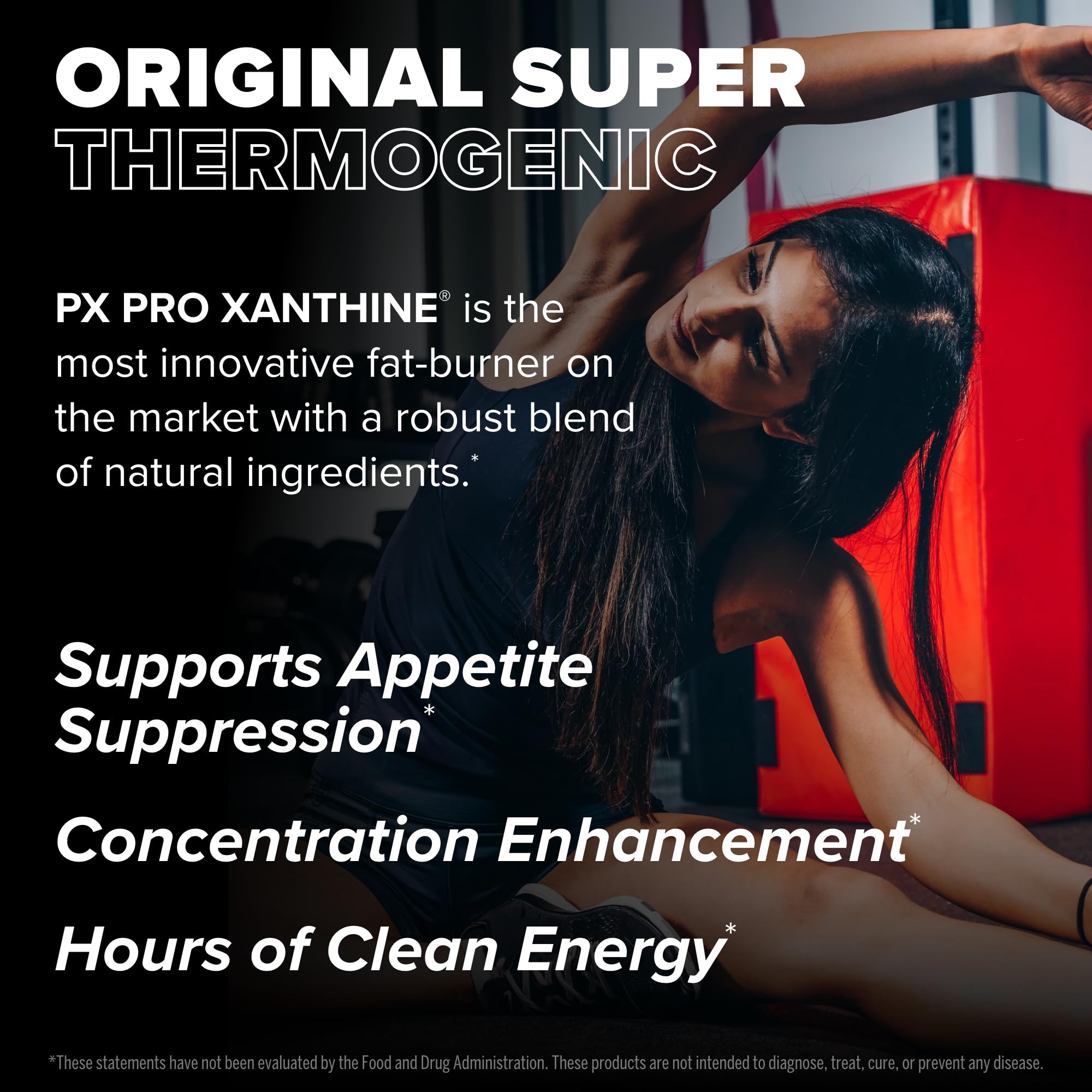 FINAFLEX PX PRO Xanthine label detail notes caffeine and TeaCrine in the blend.