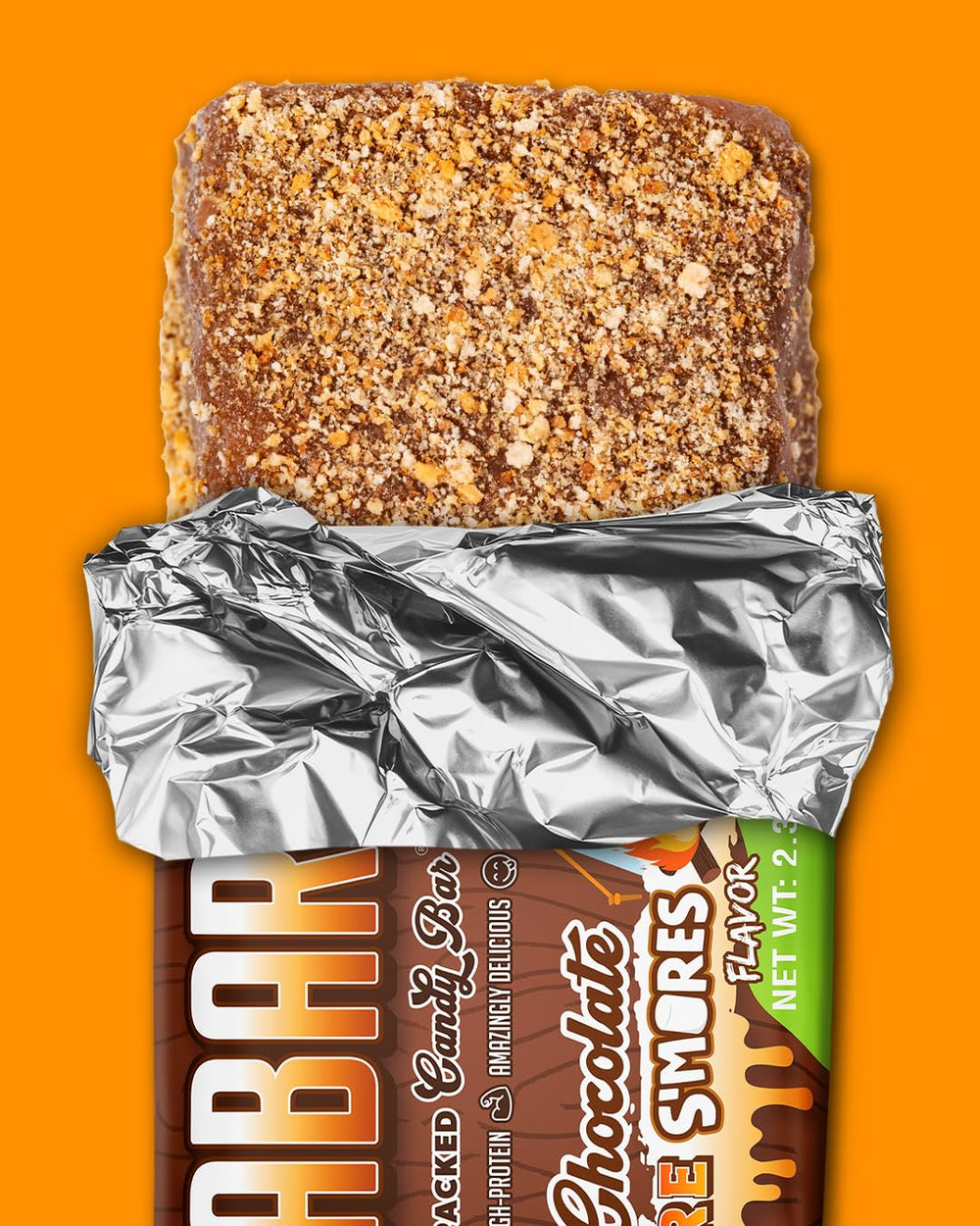 Anabar bar unwrapped reveals authentic chocolate coating and rich flavor.