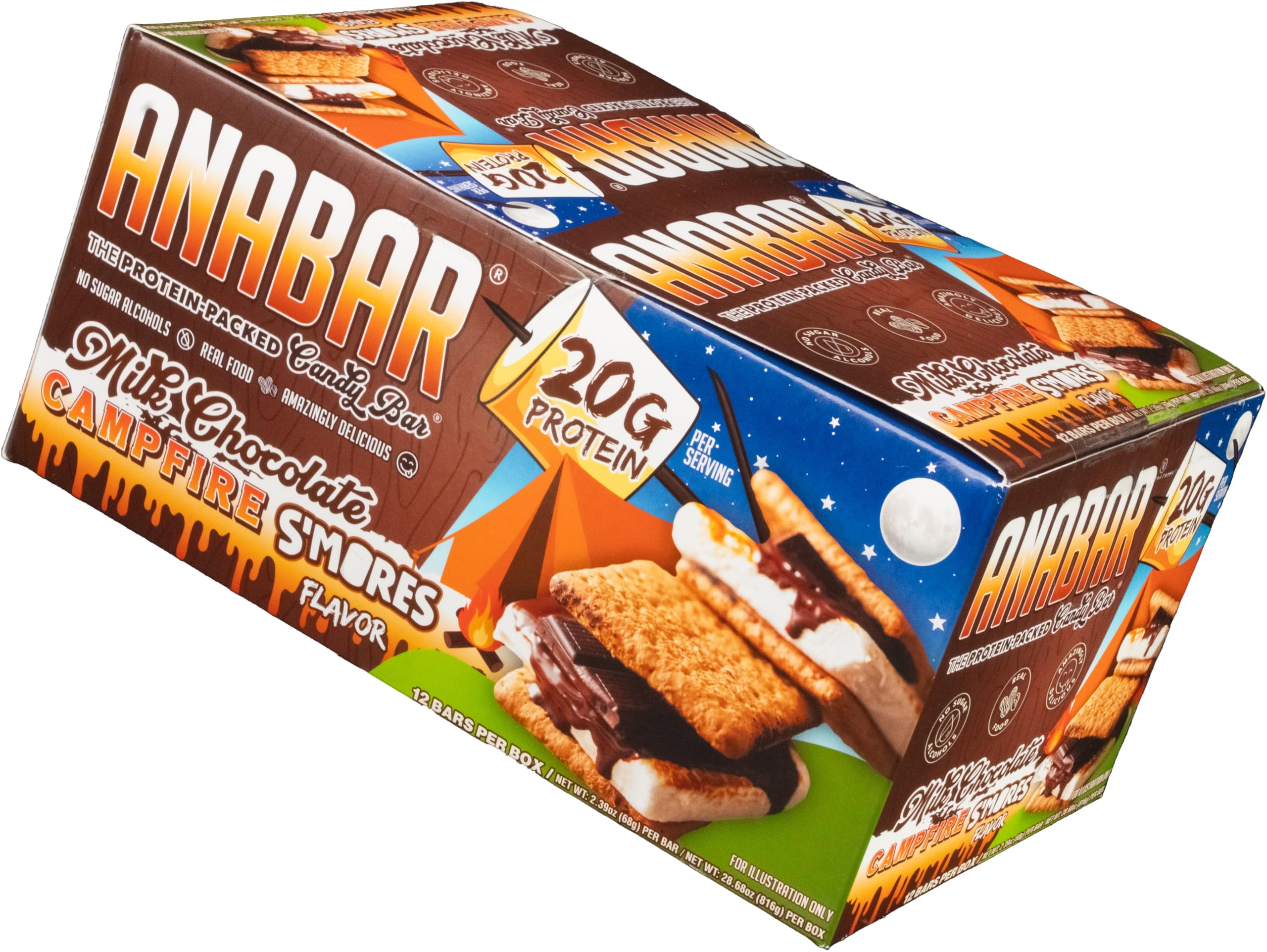 Box of 12 bars ready for school, gym, or busy days.
