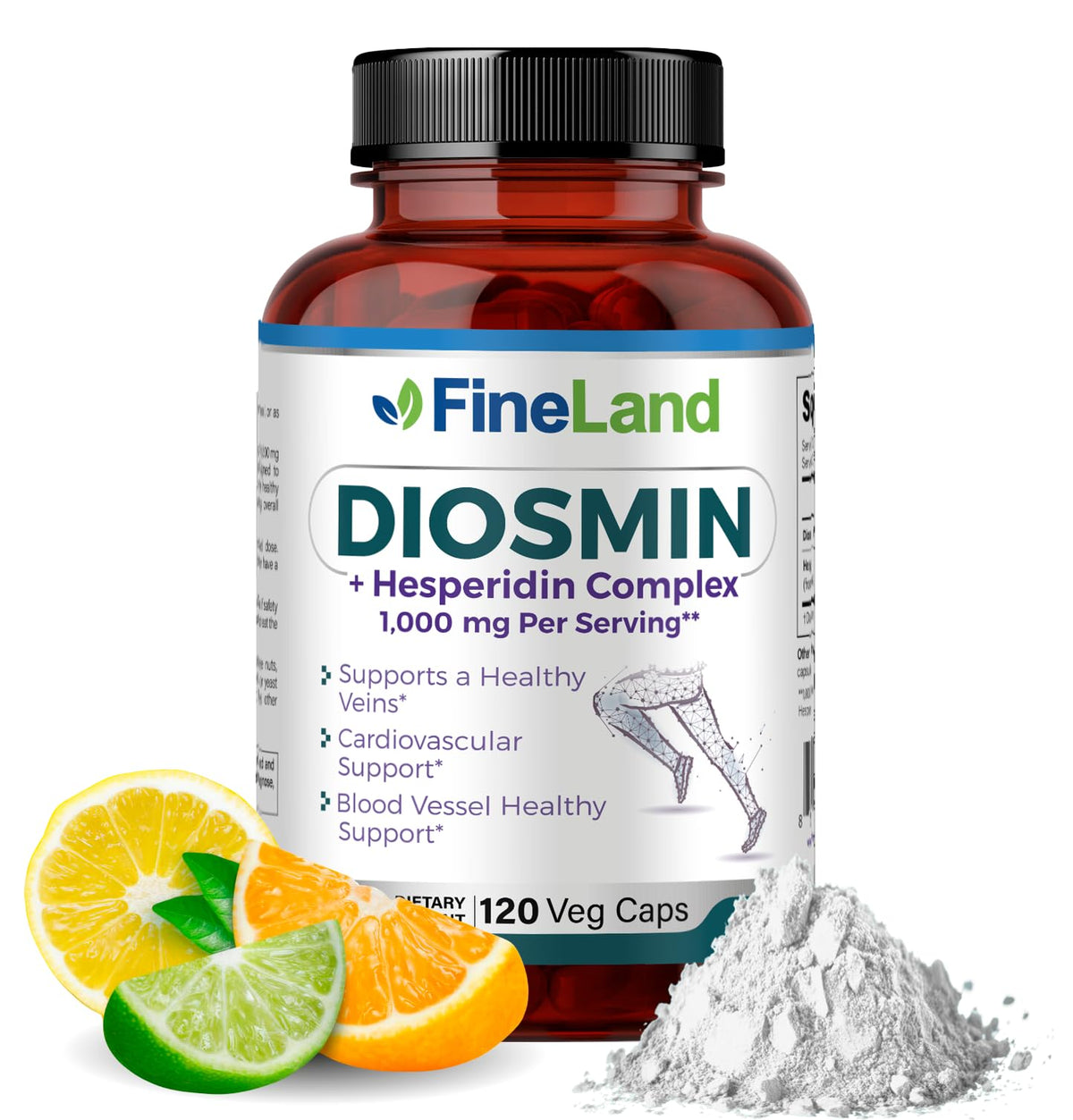 FineLand Diosmin & Hesperidin bottle for circulation support.