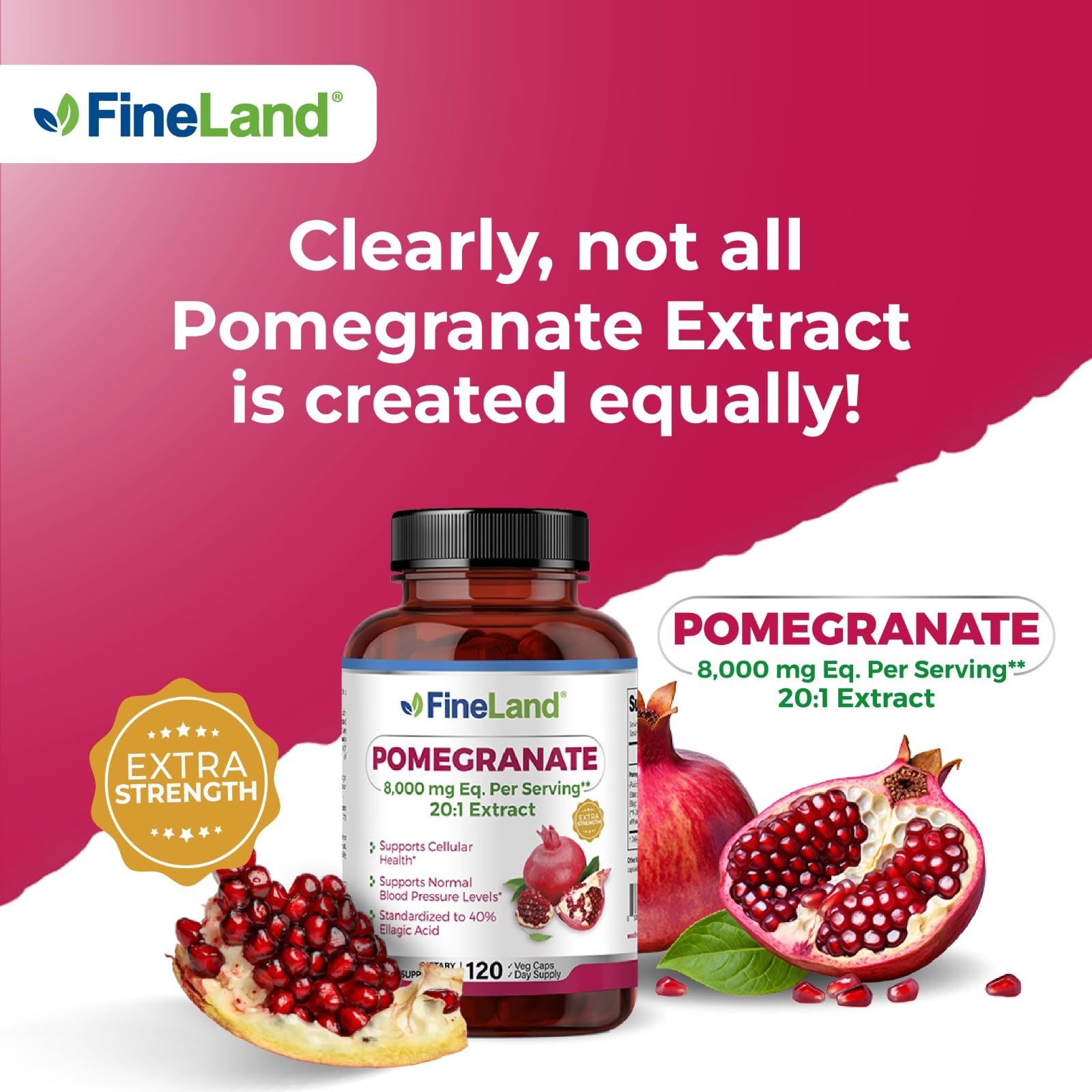 FineLand packaging front showcases a four-month supply details.