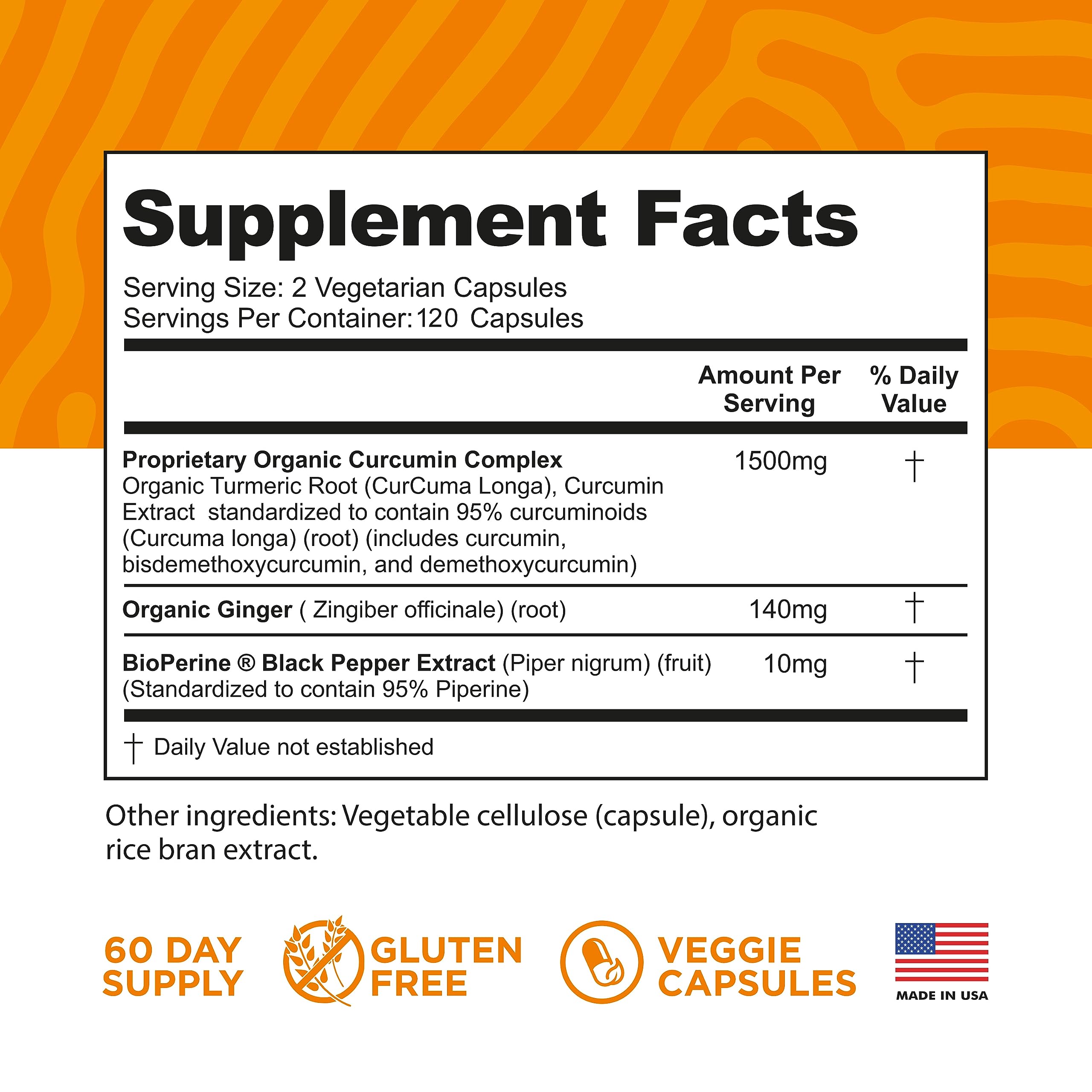 FineVine Organics Bioperine Ginger capsules highlighting increased absorption