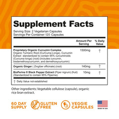 FineVine Organics Bioperine Ginger capsules highlighting increased absorption