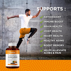 FineVine Organics turmeric visual suggesting potent ingredients for daily joint support.