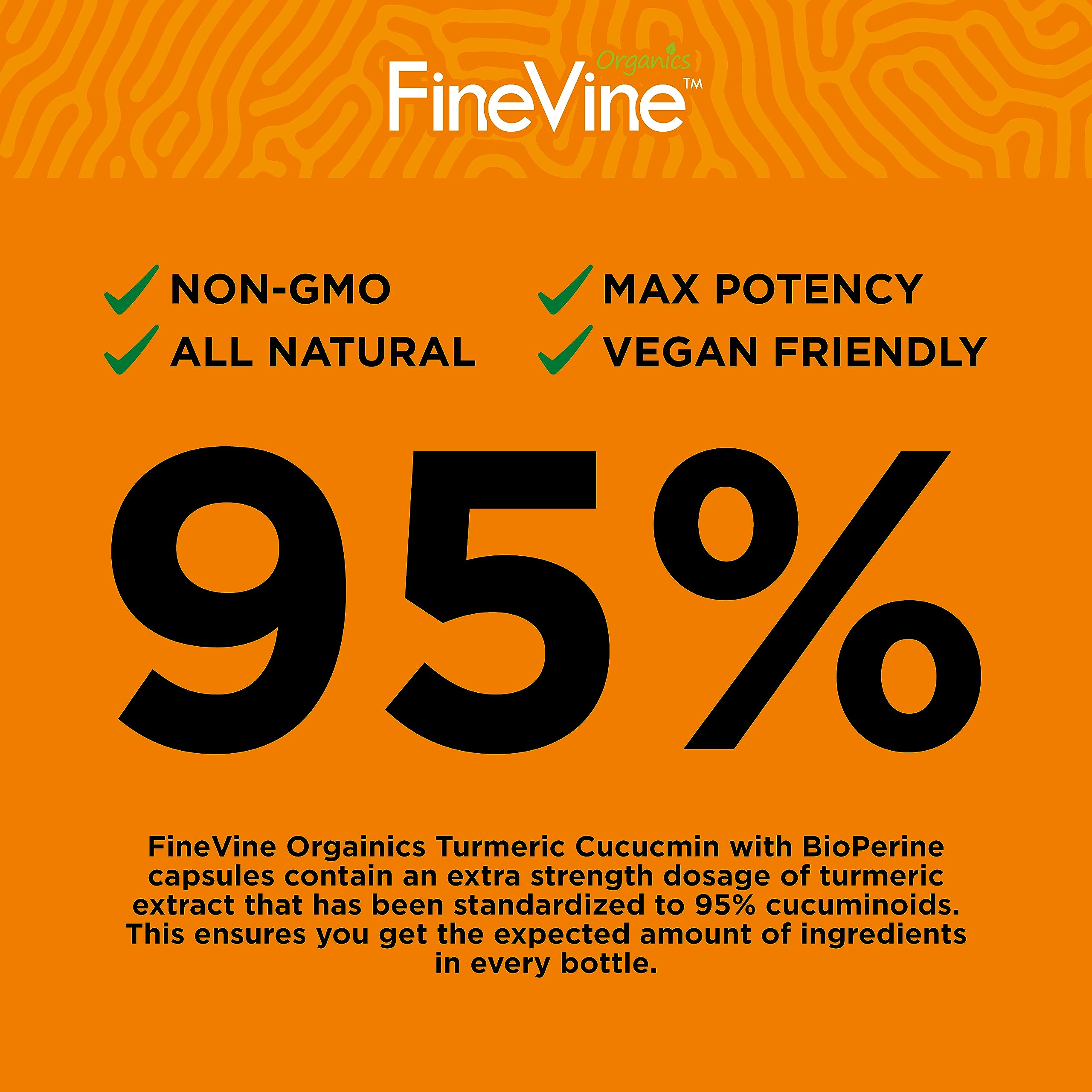 FineVine Organics Made in USA label on bottle indicating quality