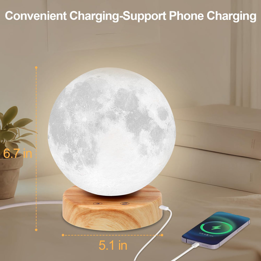 Finezeal lamp moon-shaped design with 360° lighting coverage