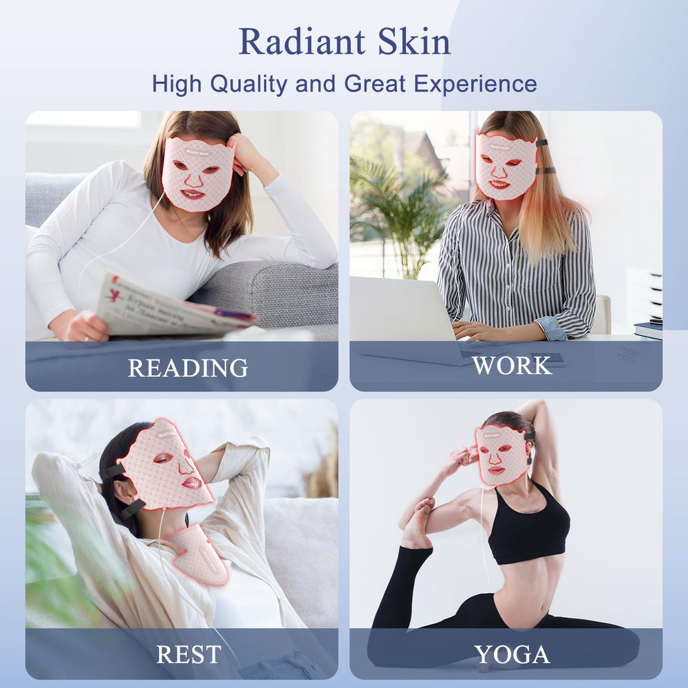 Fiogeo LED mask white light for overall radiance and consistency.