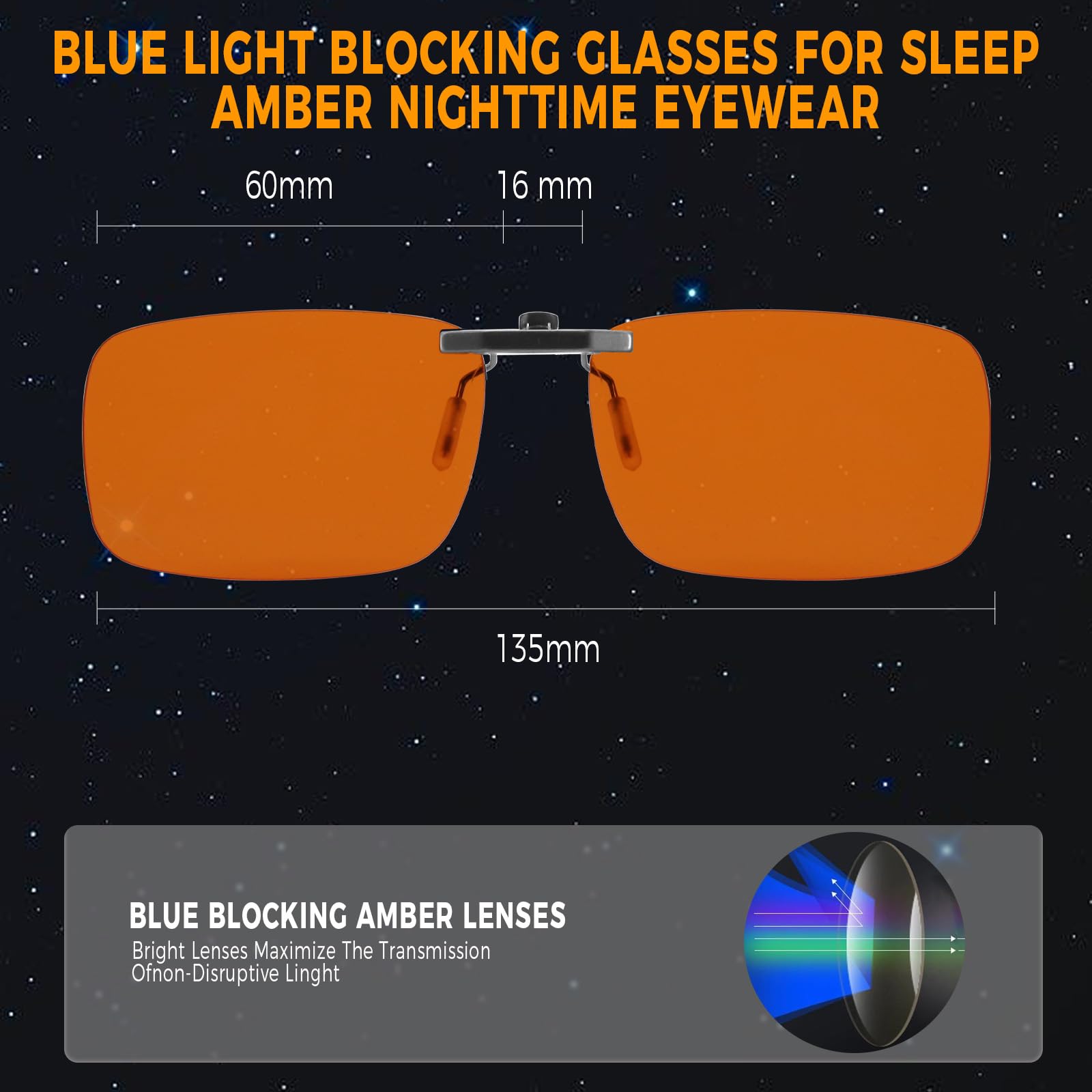 FIONOFY amber nighttime glasses support calmer evenings and reduced eye strain.