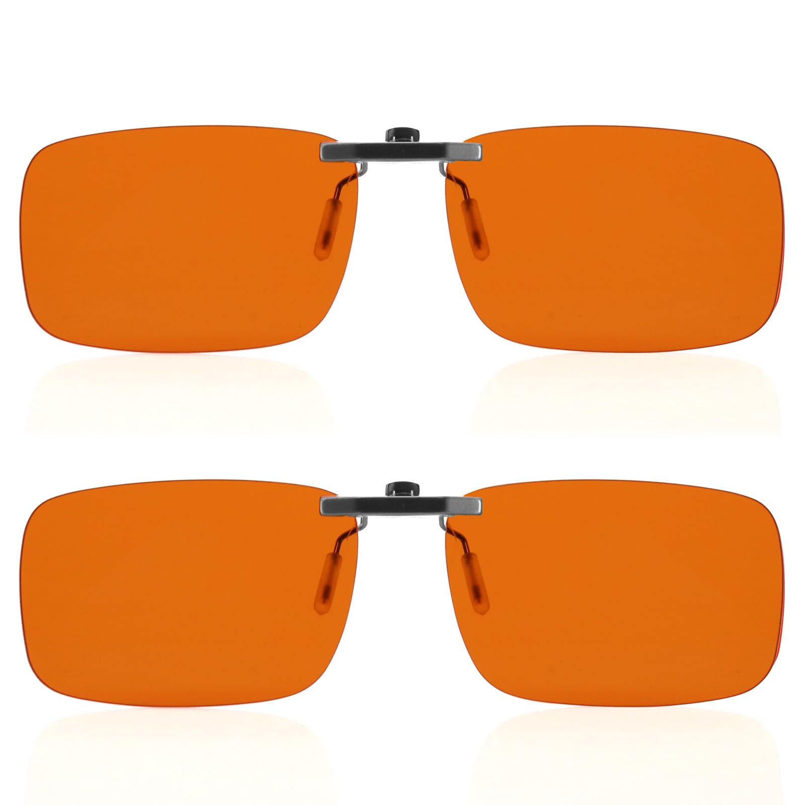 FIONOFY clip-on blue-light blocking lenses reduce screen glare for focused work.