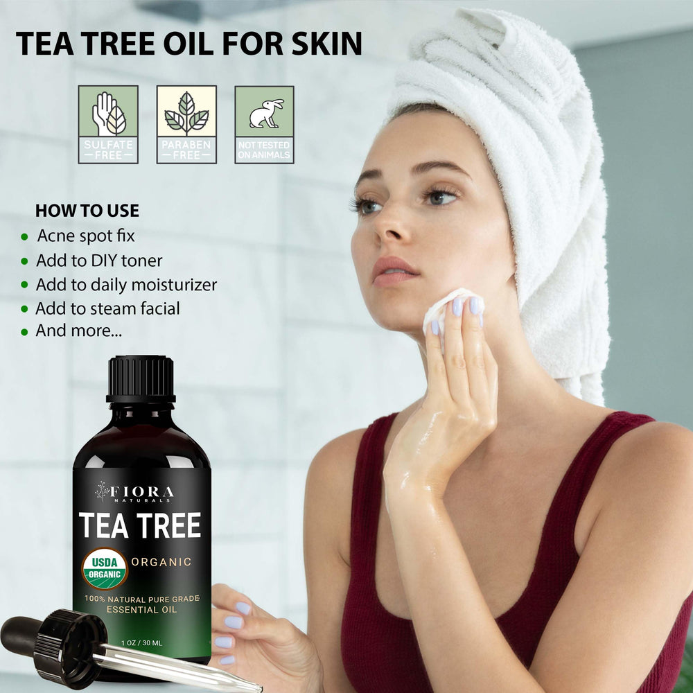 Fiora Naturals Tea Tree Oil for face skincare with refreshing glow.