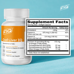 FIQ Cod Liver IQ origin Icelandic cod emphasizes premium sourcing and safety