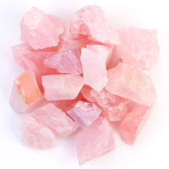 FIREBOOMOON rose quartz rough 2lb closeup shows natural color and texture