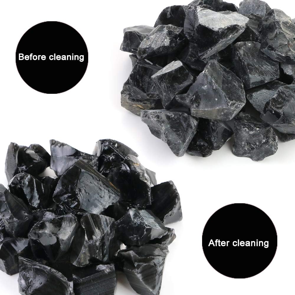 Fireboomoon rough obsidian stone for decor in home or garden