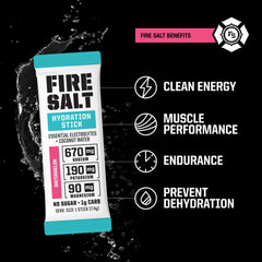 Fire Science Fire Salt Hydration Sticks mixed with water for electrolytes