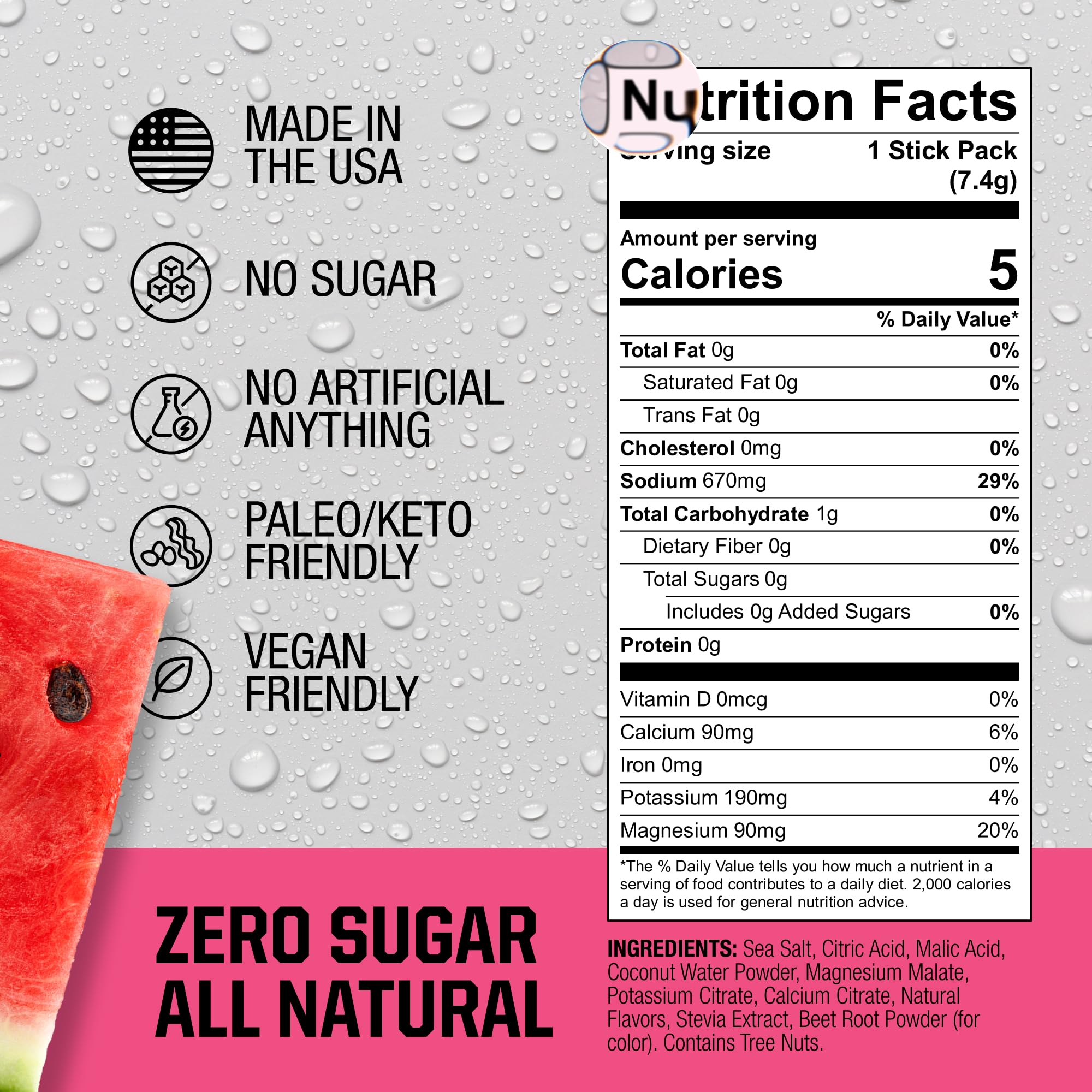 Fire Science Fire Salt Hydration Sticks Watermelon flavor refreshes during workouts