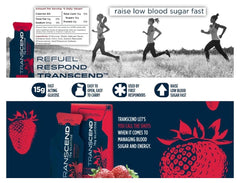 First Aid Global Transcend strawberry glucose gel pouch for fast sugar boost