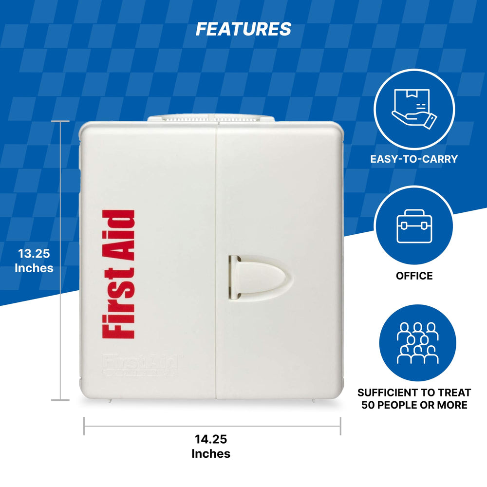 First Aid Only ANSI color coded packaging for fast identification