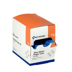 First Aid Only disposable finger protectors in use reduce cross-contamination risks.
