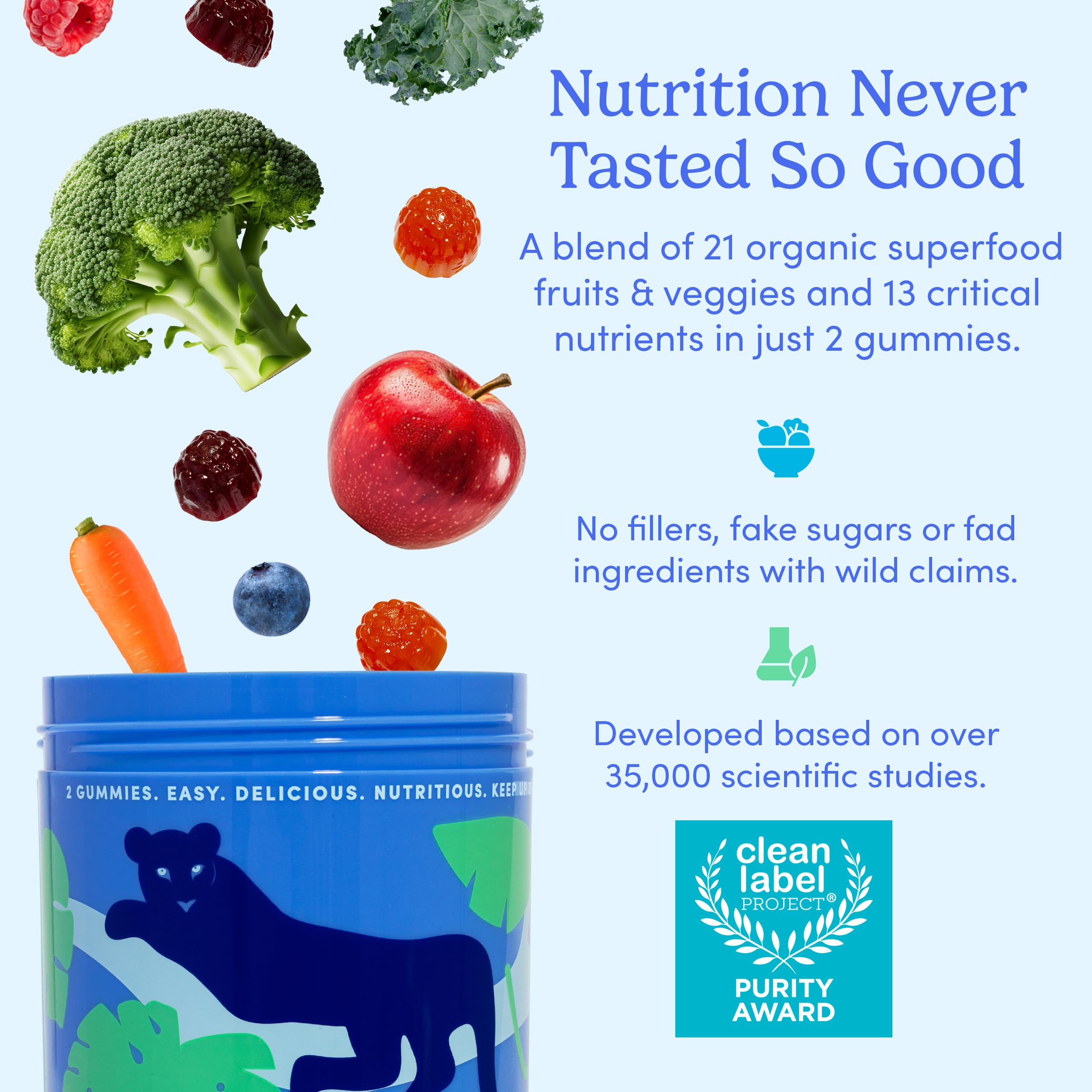 Supports immune health with a pure, organic blend.