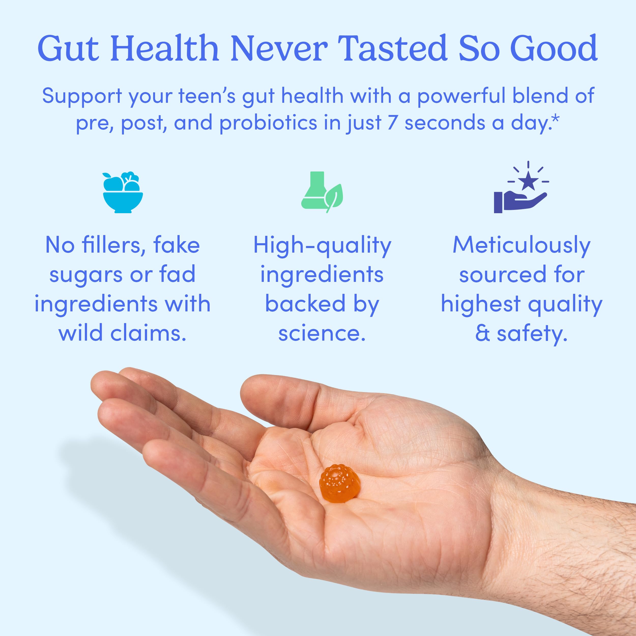 FIRST DAY nutrition label notes allergen-free and low sugar.