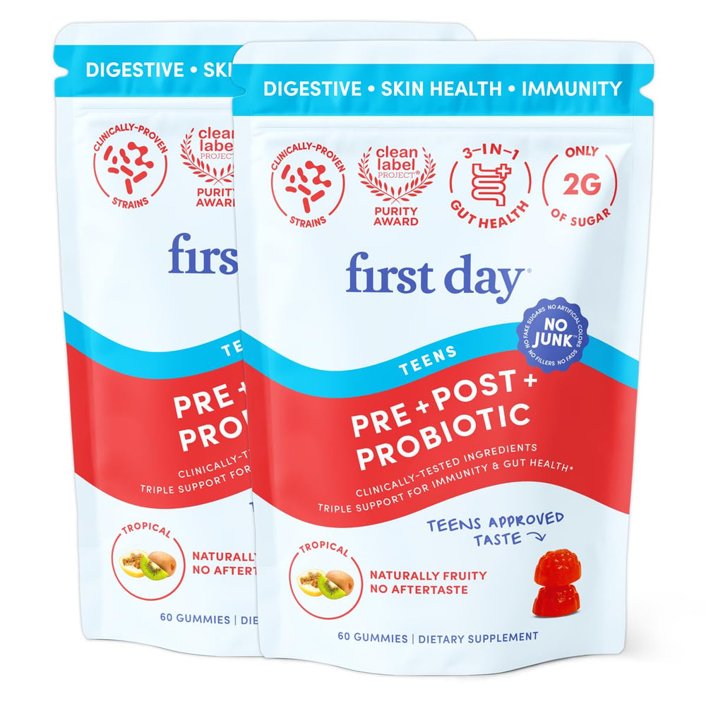 FIRST DAY Teens’ Gut Sustainer Gummies bottle for easy daily gut support