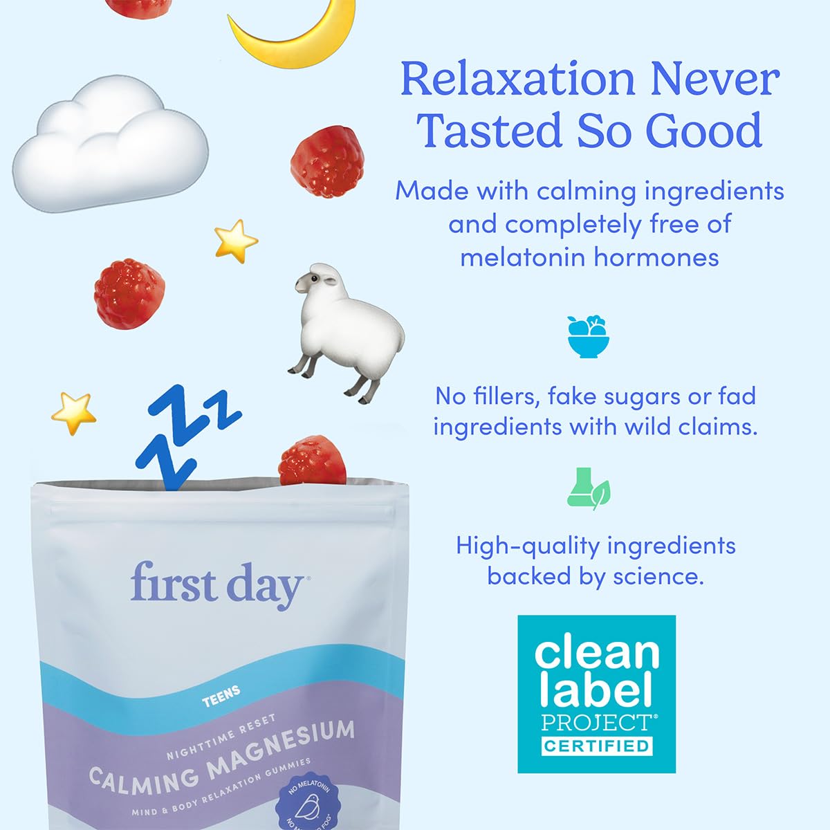 Affron branding on First Day Nighttime Reset packaging, a key ingredient