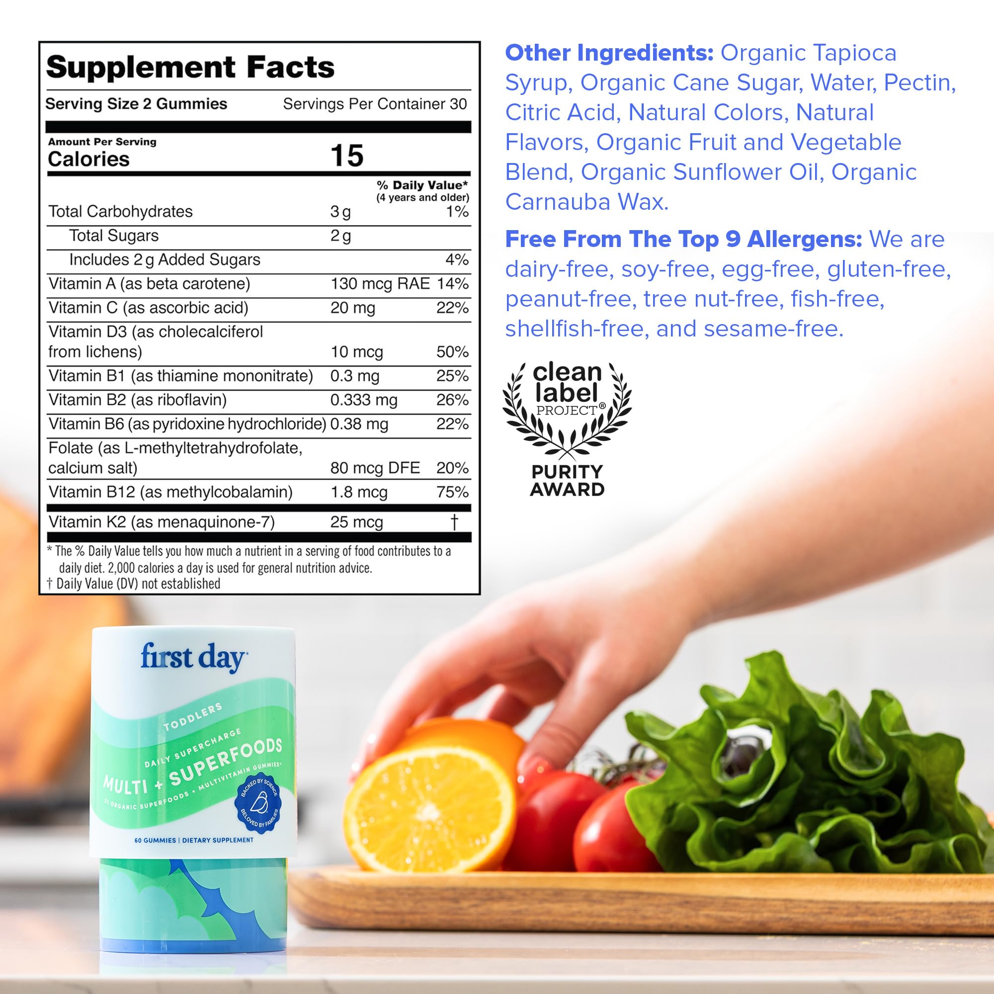 Gummies with a spoon showing easy daily usage