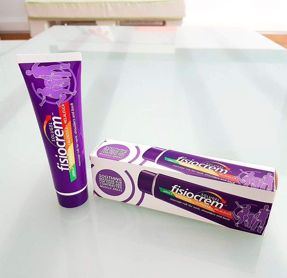 Envase de 60 ml de Fisiocrem Solugel, fácil de llevar.