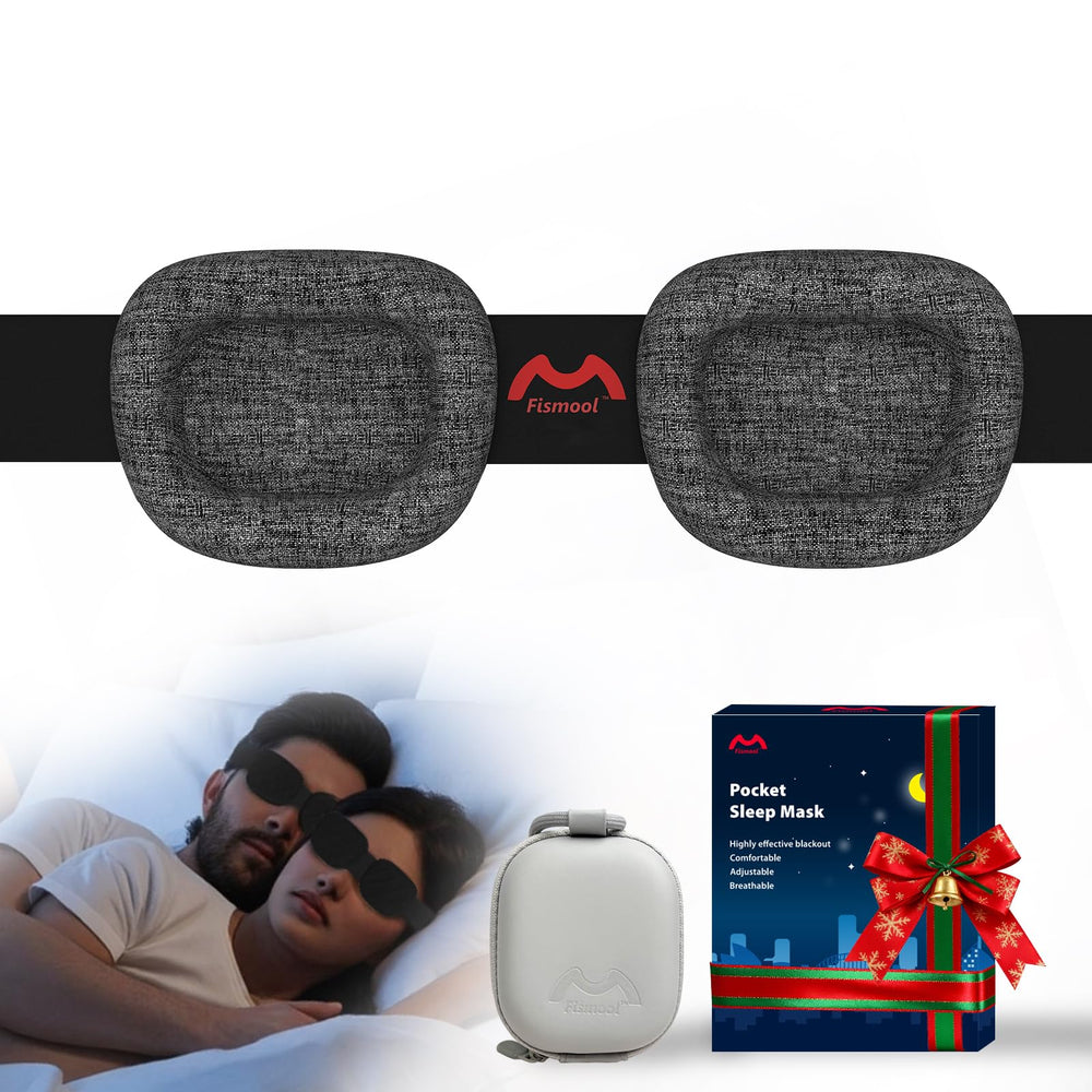 Mascarilla para dormir Fismool con diseño ergonómico para descanso cómodo.