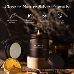 FISSIWORX Leather candle jar adds rugged ambiance to living rooms