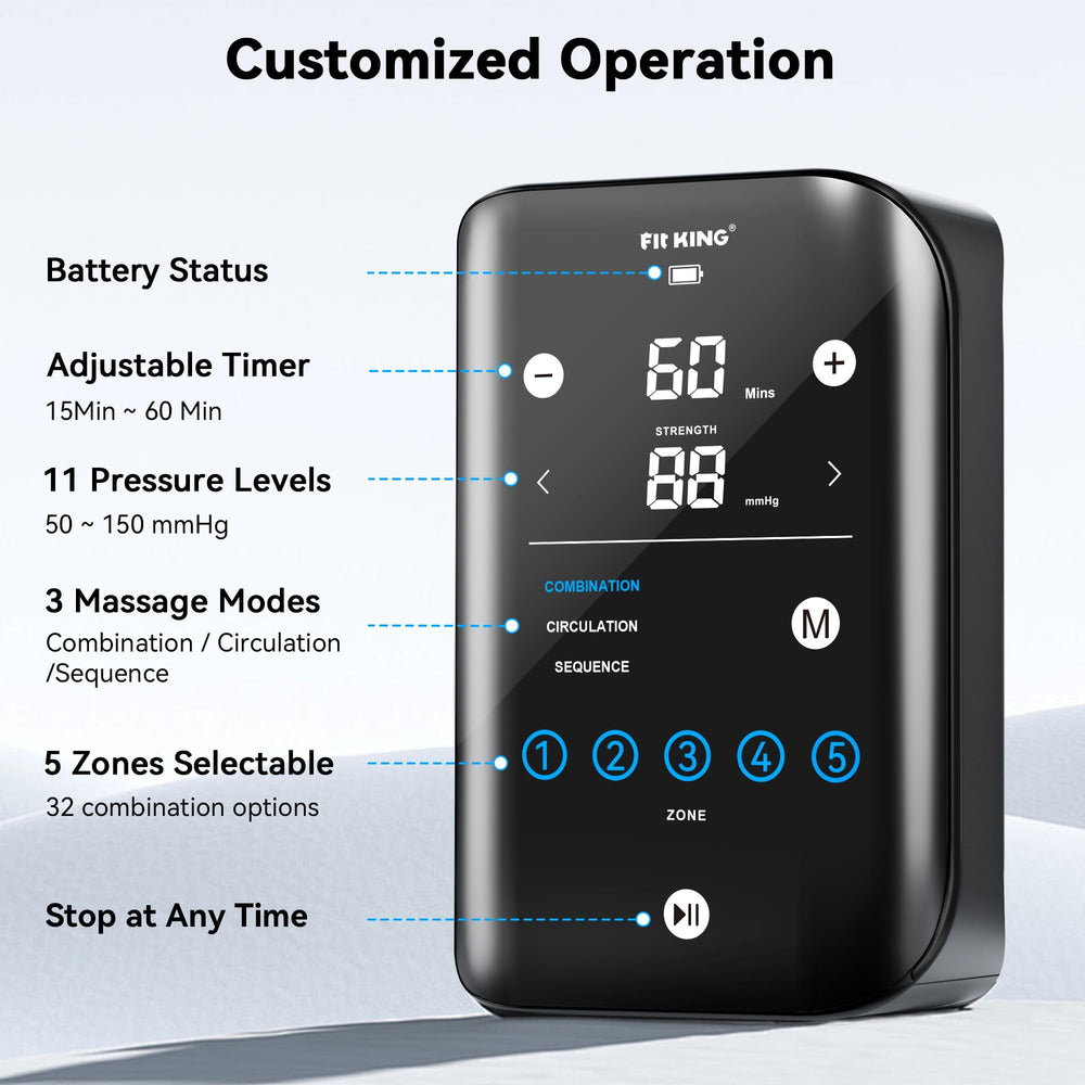 FIT KING 2500mah-battery-pack cordless design enables outdoor recovery